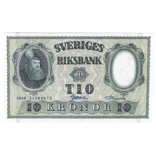 Sweden 10 Kronor 1959 P-43g UNC