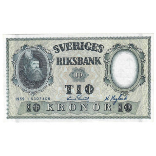 Sweden 10 Kronor 1959 P-43g.5 UNC