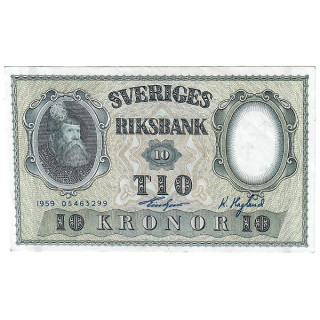 Sweden 10 Kronor 1959 P-43g UNC