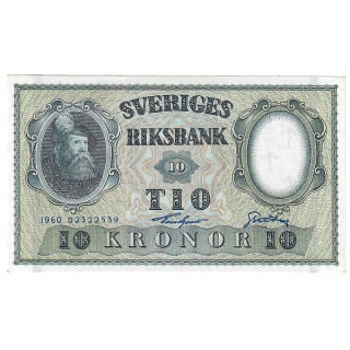 Sweden 10 Kronor 1960 P-43h UNC