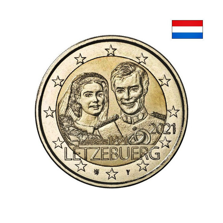 Luxembourg 2 Euro 2021 "Wedding" (Normal) UNC