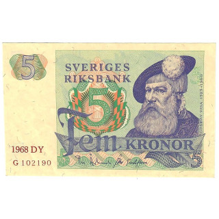 Sweden 5 Kronor 1968 P-51a.4 UNC