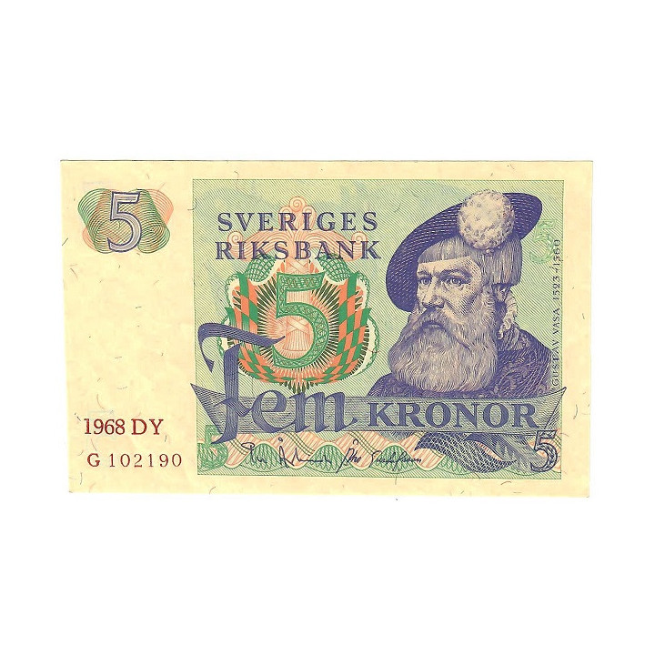 Sweden 5 Kronor 1968 P-51a.4 UNC