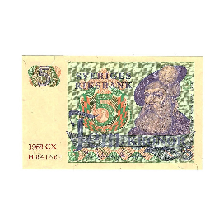 Sweden 5 Kronor 1969 P-51a.5 UNC