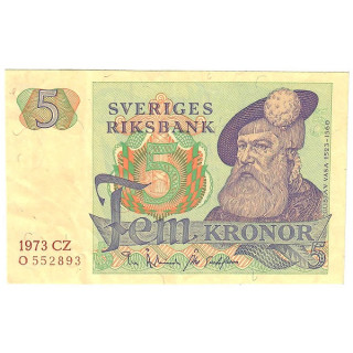 Sweden 5 Kronor 1973 P-51c.2 UNC