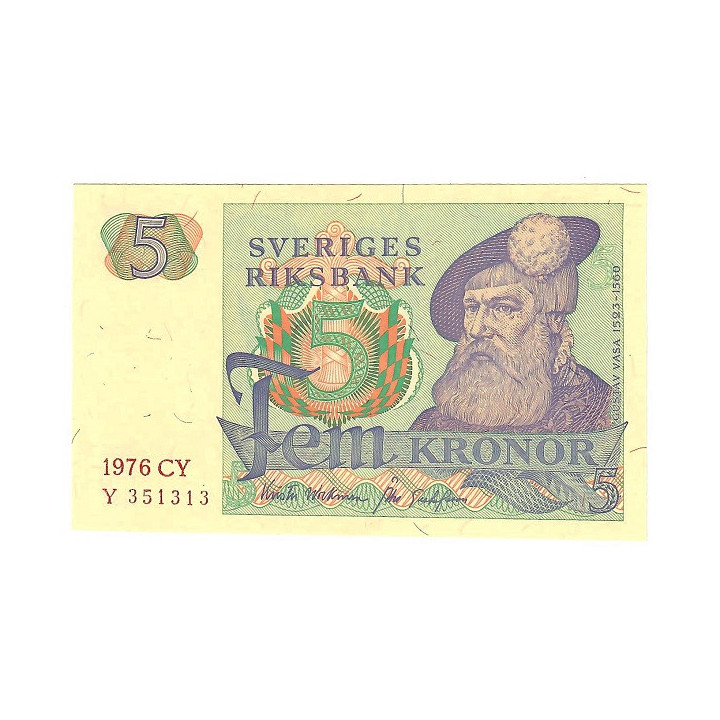 Sweden 5 Kronor 1976 P-51c.4 UNC