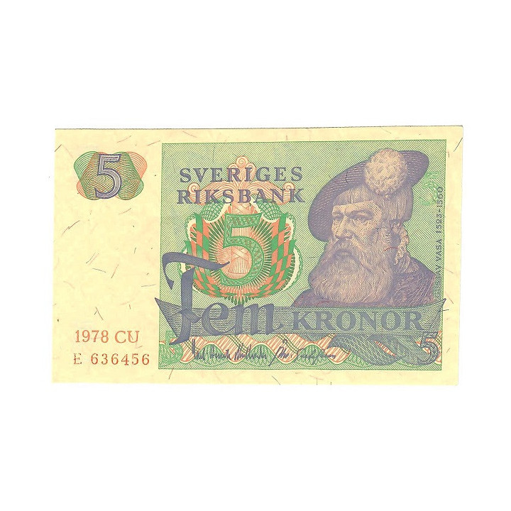 Sweden 5 Kronor 1978 P-51d.2 UNC