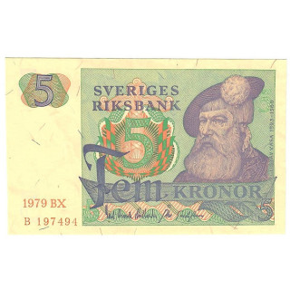 Sweden 5 Kronor 1979 P-51d.3 UNC