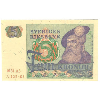Sweden 5 Kronor 1981 P-51d.4 UNC