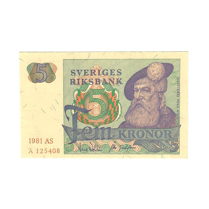 Sweden 5 Kronor 1981 P-51d.4 UNC