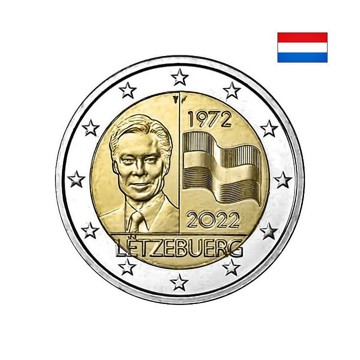 Luxembourg 2 Euro 2022 "Flag" UNC