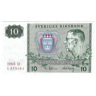 Sweden 10 Kronor 1968 P-52b.2 UNC