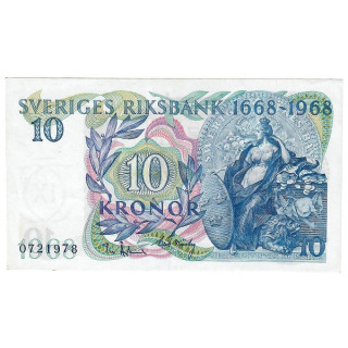 Sweden 10 Kronor 1968 P-56a AU/UNC