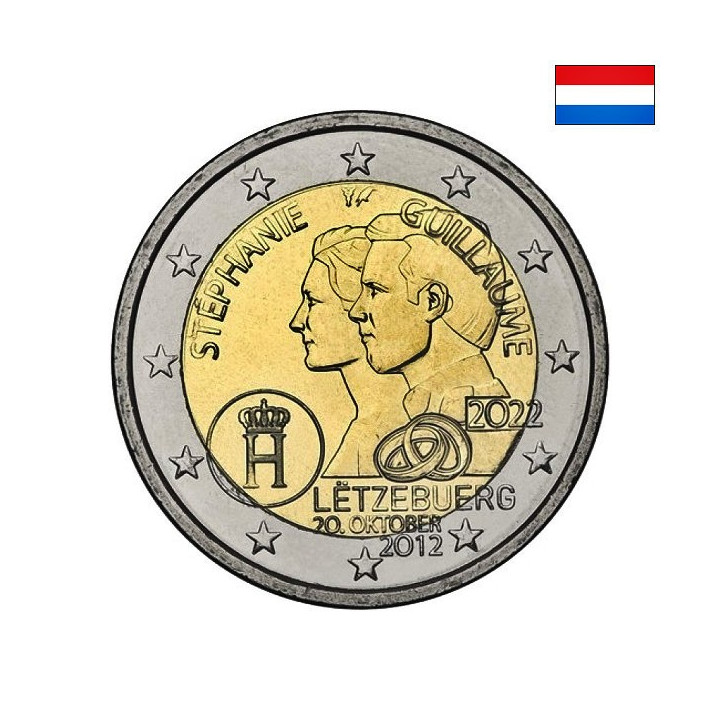 Luxembourg 2 Euro 2022 "Royal Wedding" UNC