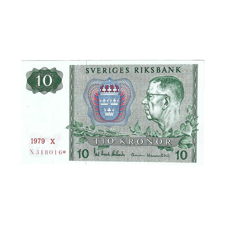 Sweden 10 Kronor 1979 REPLACEMENT P52d.3r AU