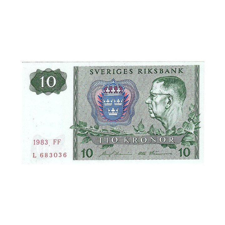 Sweden 10 Kronor 1983 P-52e.3 UNC