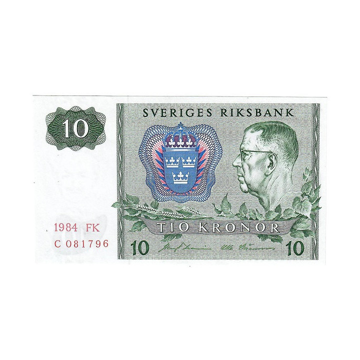 Sweden 10 Kronor 1984 P52e.4 UNC