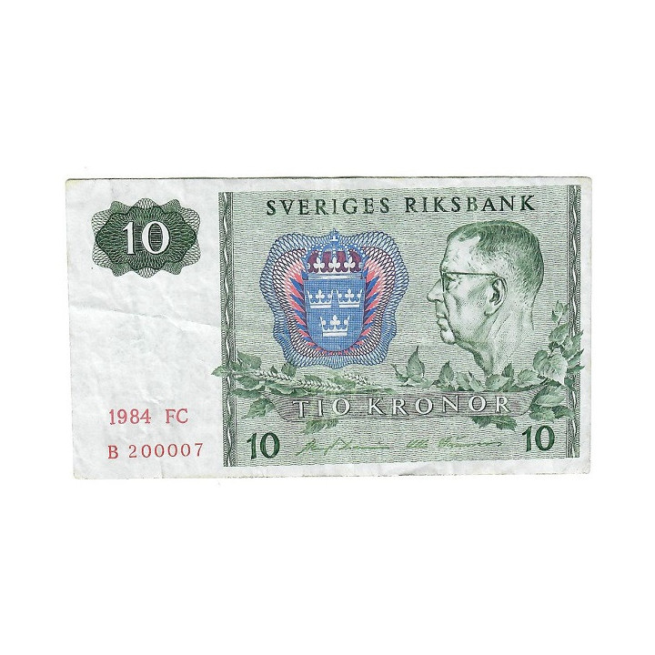 Sweden 10 Kronor 1984 P52e.4 VF