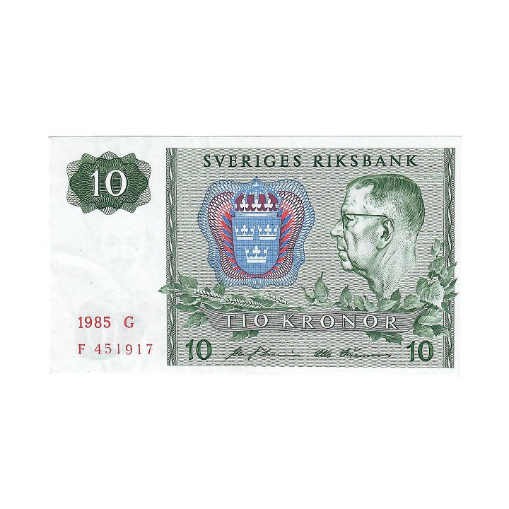 Sweden 10 Kronor 1985 P52d.5 UNC
