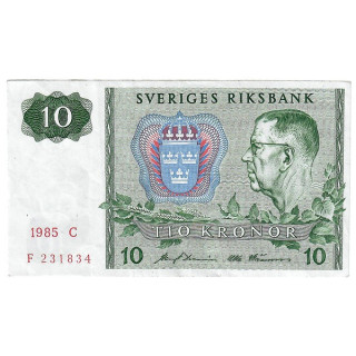 Sweden 10 Kronor 1985 P52d.5 XF