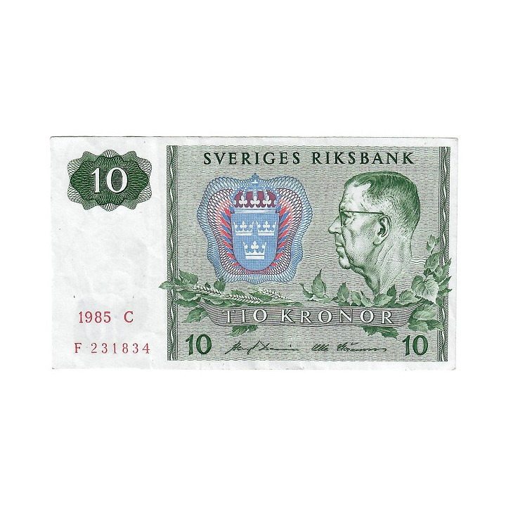 Sweden 10 Kronor 1985 P52d.5 XF