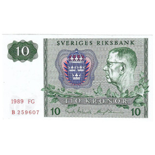 Sweden 10 Kronor 1989 P-52e.7 UNC