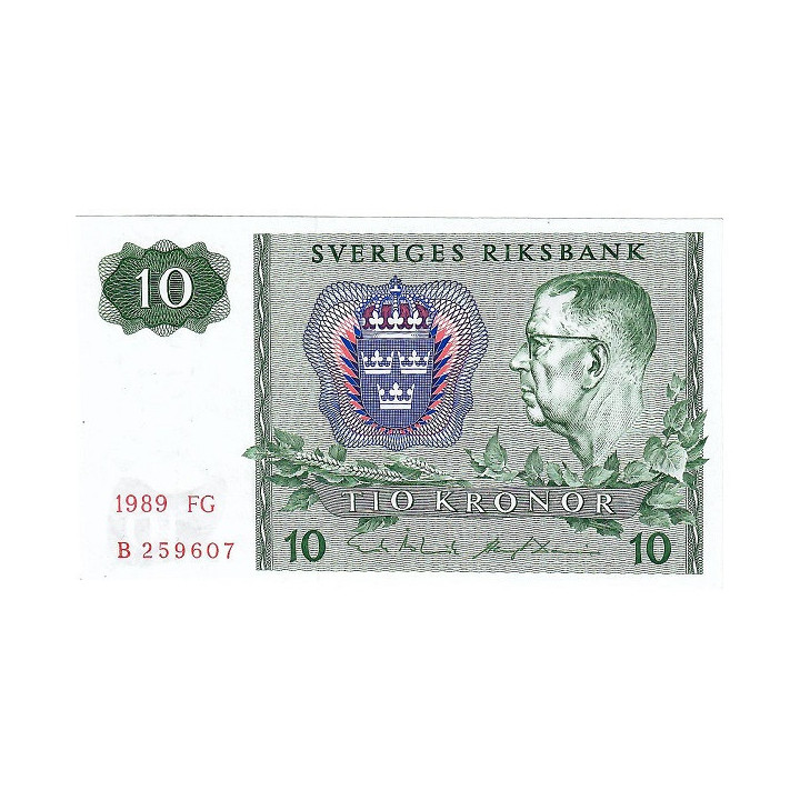 Sweden 10 Kronor 1989 P-52e.7 UNC