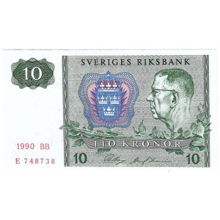 Sweden 10 Kronor 1990 P52e.8 UNC