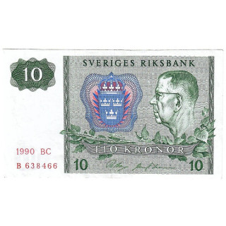 Sweden 10 Kronor 1990 P52e.8 XF