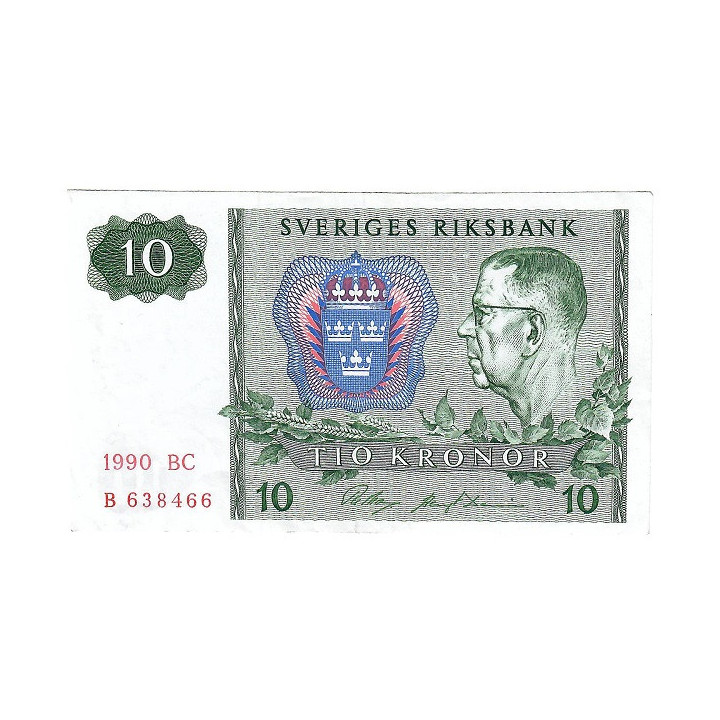 Sweden 10 Kronor 1990 P52e.8 XF
