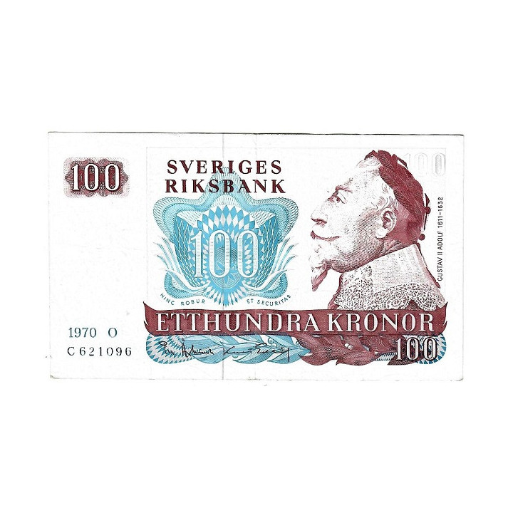 Sweden 100 Kronor 1970 P54a.3 VF
