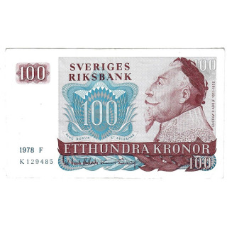 Sweden 100 Kronor 1978 P54c.1 XF