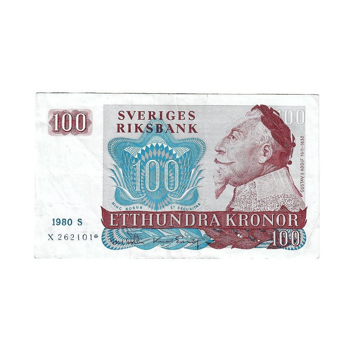 Sweden 100 Kronor 1980 REPLACEMENT P54c.2r VF