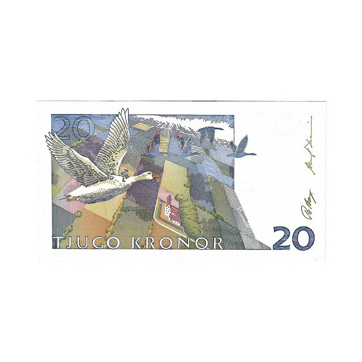 Sweden 20 Kronor 1991 P-61a.1 XF/AU