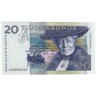 Sweden 20 Kronor 1991 P-61a.1 XF/AU
