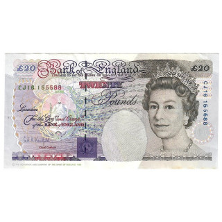 United Kingdom 20 Pounds 1993 P-387a VF