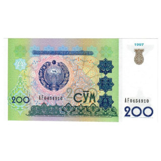 Uzbekistan 200 Som 1997 P-80a UNC
