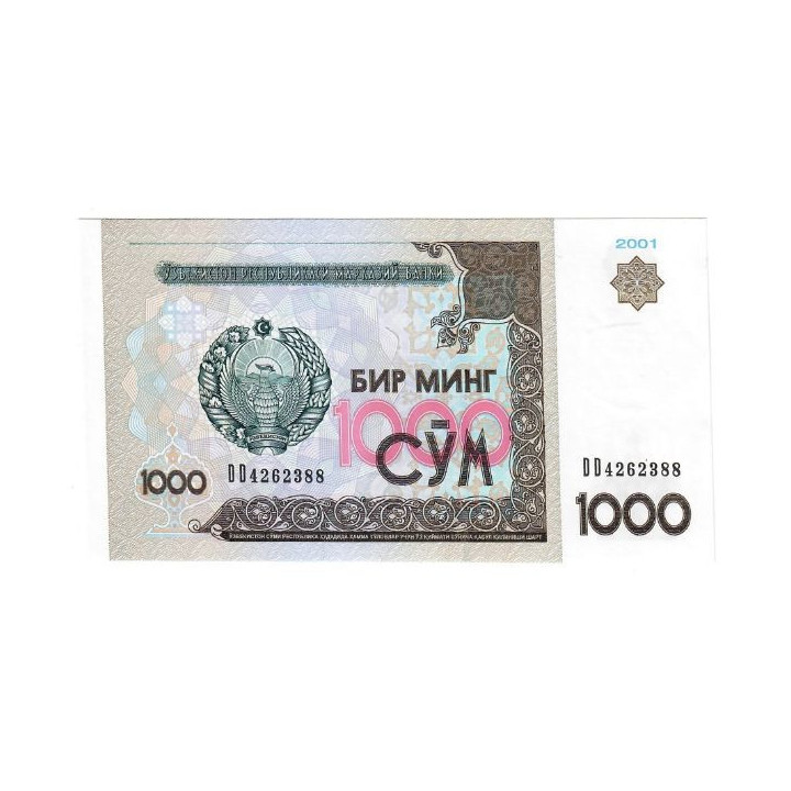 Uzbekistan 1000 Som 2001 P-82a UNC