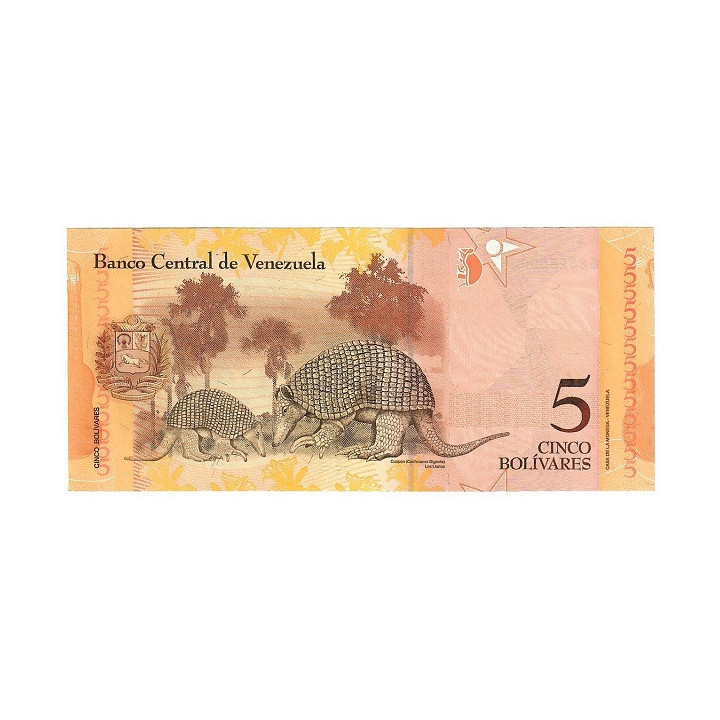 Venezuela 5 Bolívares 2007 P-89b UNC