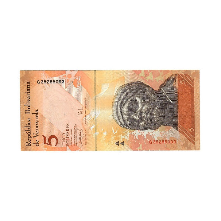 Venezuela 5 Bolívares 2007 P-89b UNC