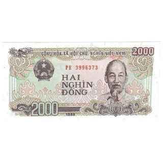 Vietnam 2000 Đồng 1988 P-107a.1 UNC