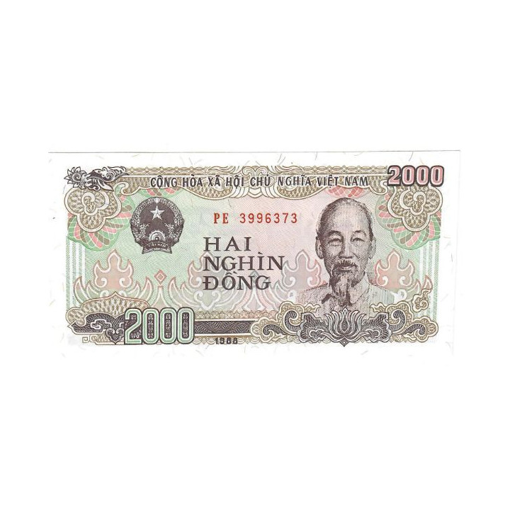 Vietnam 2000 Đồng 1988 P-107a.1 UNC