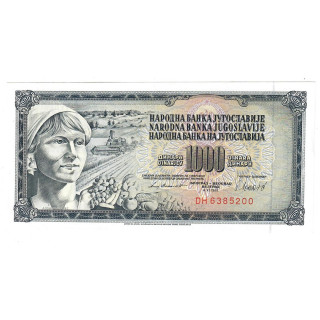 Yugoslavia 1000 Dinara 1981 P-92d UNC