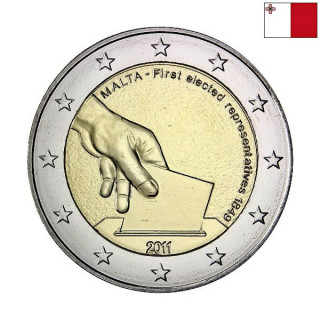 Malta 2 Euro 2011 "First Election" UNC