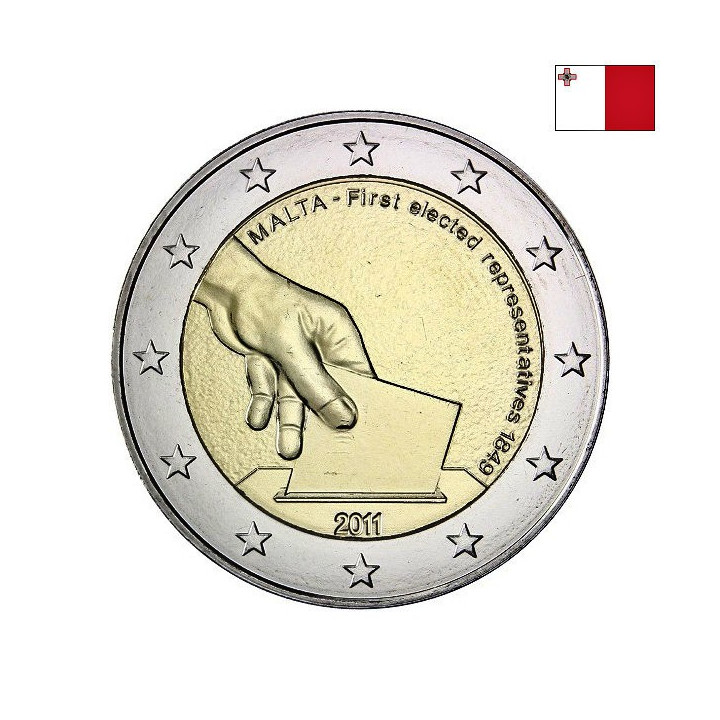 Malta 2 Euro 2011 "First Election" UNC