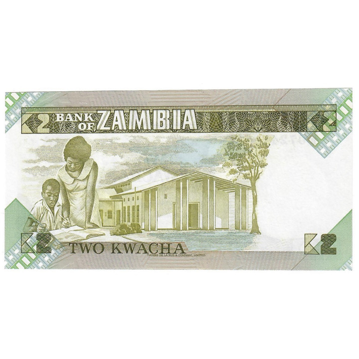 Zambia 2 Kwacha 1986-1988 P-24c.1 UNC