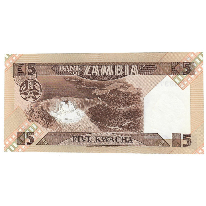 Zambia 5 Kwacha ND (1986) P-25d UNC