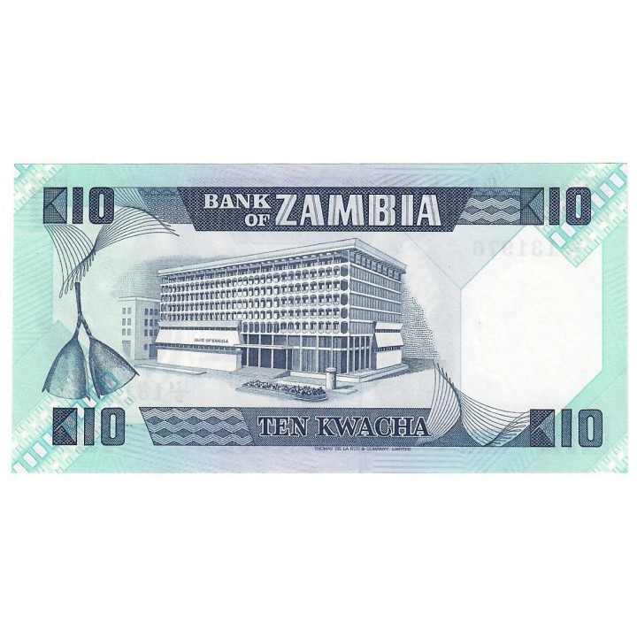Zambia 10 Kwacha ND (1986) P-26e UNC