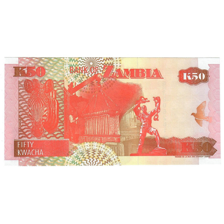 Zambia 50 Kwacha 1992 P-37b UNC