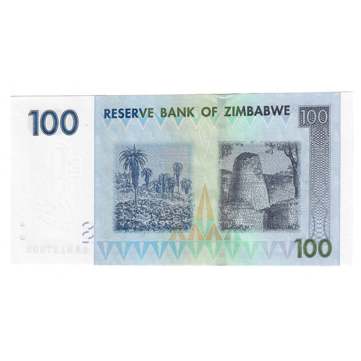 Zimbabwe 100 Dollars 2007 P-69a UNC